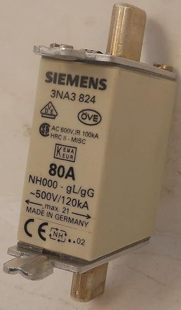 Siemens 3Na3 824 Fuse Link Lv HRC 80A 500Vac 250Vdc 3Na3 824