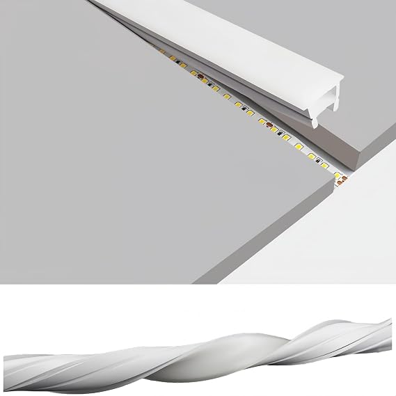 Silicone LED Channel System, 16.4Ft/5M Through Free White 10x10mm DIY LED Neon Rope Light IP67 Waterproof Tube for 5mm Strip Lights Installation for Indoor Outdoor Ambient Decor
