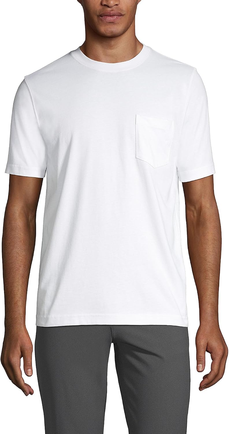 Lands' End - Men’s Super-T T-Shirt - Traditional Fit - 100% Cotton Jersey, Strong Construction, Traditional Fit and Easy Care - Men's Clothing