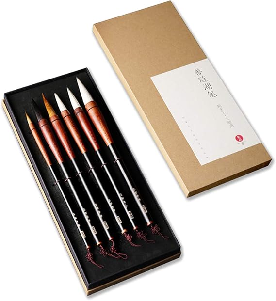 Semli Chinese Calligraphy Brush Watercolor Kanji Sumi Drawing Brush Handmade Shanlian Hu Brush