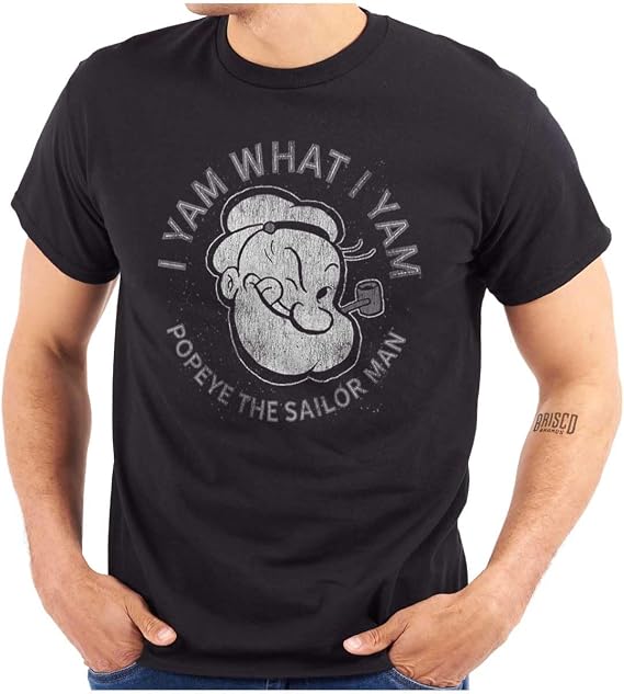 Popeye Sailor Man Quote What I Yam Graphic T Shirt Men or Women
