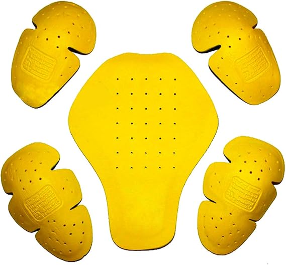 GDM Motorcycle Jacket CE Certified Armor Triple Density Removable Padding 5PC Set