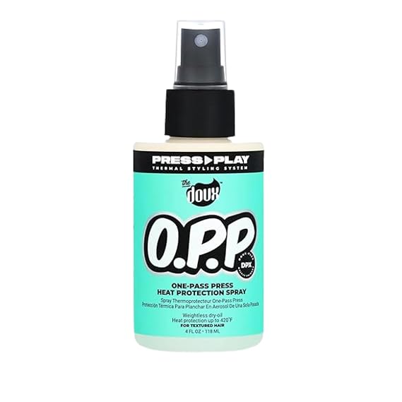 The Doux O.P.P. ONE-PASS PRESS Heat Protection Spray, Thermal Guard, 4 oz