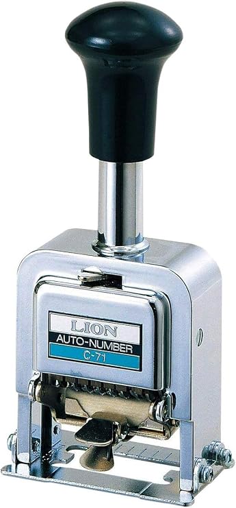 Lion Pro-Line Heavy-Duty Automatic Numbering Machine (C-71) | 6-Wheel, Roman, 1 Numbering Machine