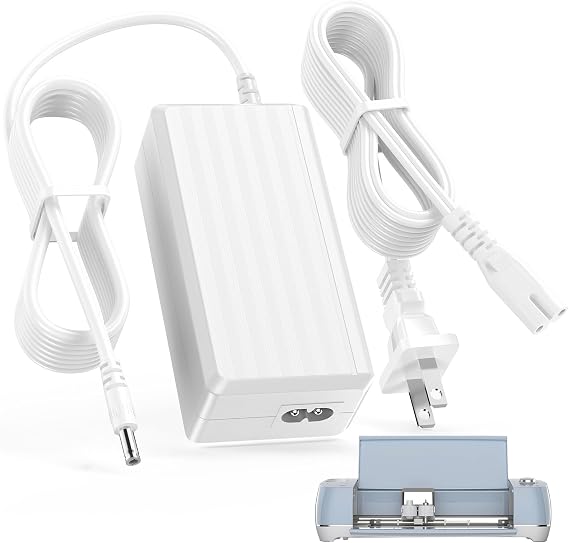 18V Power Cord for Cricut Cutting Machine Explore Air 2 Expression Expression 2 Maker Explore Explore Air Explore One Create Cake Mini Original Cricut for Maker KSAH1800250T1M2 Power Supply Charger