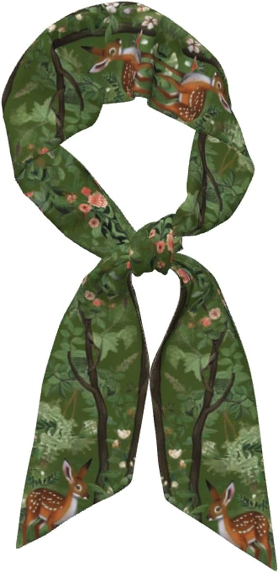 Head Scarf Hair Neck Scarves for Women Fashion Purse Bag Scarfs Handbags Silky Satin Headscarf Charms