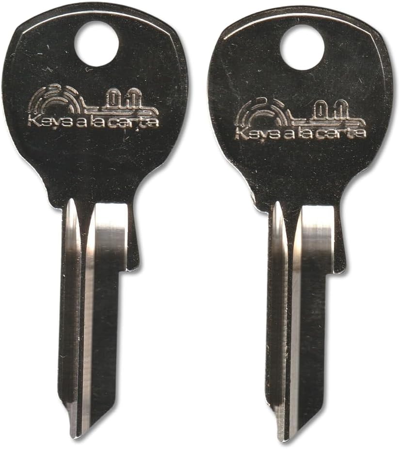 095 Pair (2) Replacement Keys – Cut to Code on NA14 Blank for Diebold, National, Sargent & Greenleaf, Anderson Hickey, CompX, Jofco, Olympus Locks | KEYSALACARTE