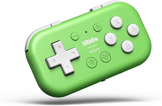 8Bitdo Mikro Bluetooth Gamepad, cep boyutunda mini kumanda, anahtar, Android ve ahududu Pi, destek klavye modu (yeşil)