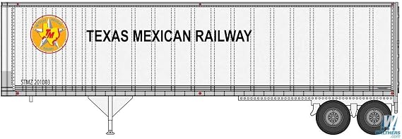 Walthers HO Scale 40' Trailmobile Trailer 2-Pack Texas Mexican Railway/Tex-Mex
