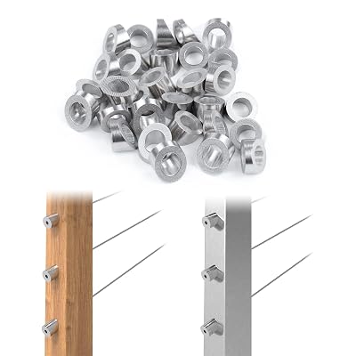 Muzata 30 Pack 38 ID Cable Railing Angle Washer 25 30 35 Degrees T316 Stainless Steel Angle Beveled Washer for 18 532 316 Cable Railing Hardware Kit CR60