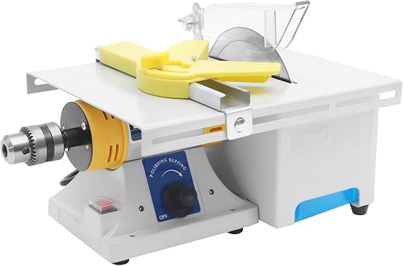 Mini Lapidary Saw, 350W 110V Rock Saw Polisher, 10000rpm Multifunction Grinder with Flexible Shaft, DIY Rock Cutting Tool for Jewelry Making
