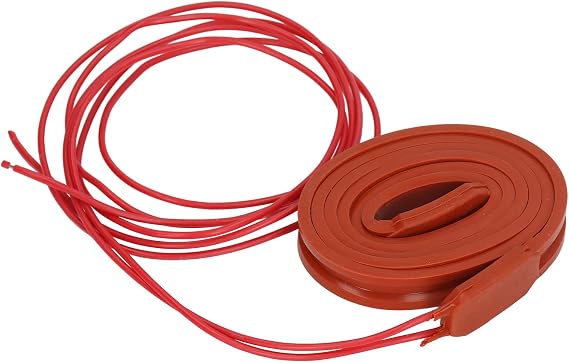 80W Silicone Heating Belt 15 x 2000mm Flexible Oil Pipe Heating Wrap Cable Self Control Temperature Warmer(DC24V)