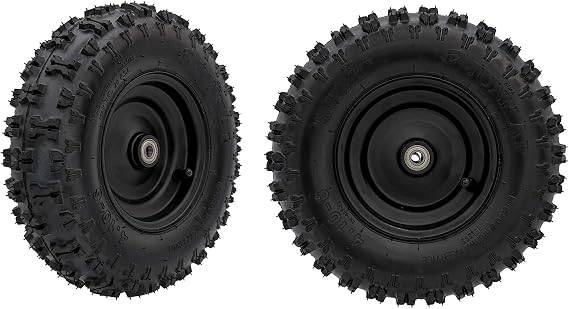 Pair 4.10-6 Tire Rim Wheel Assembly 410-6 Lawn Mower Go Cart ATV Quad Scooter