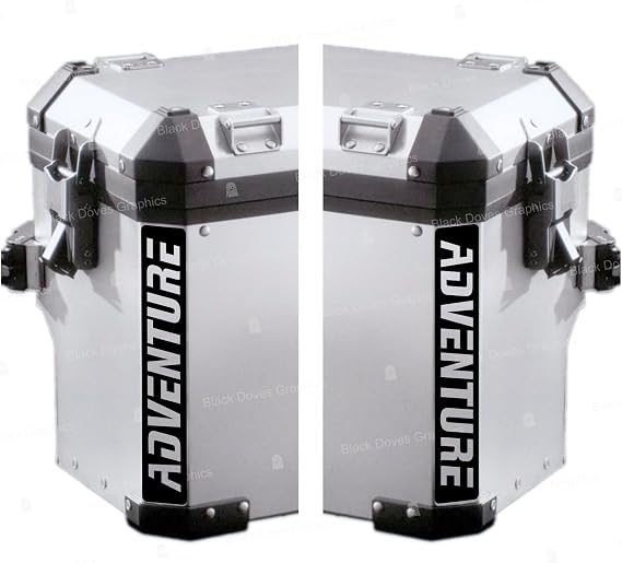 2pcs Reflective Stickers compatible with Touratech Motorcycle Aluminium Panniers SIDE BAGS Motorrad R 1200 1150 F 800 650 F700 GS A R1200GS R1200 (Black)
