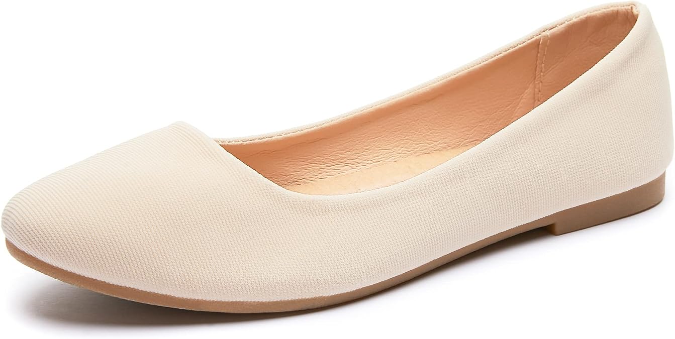 Obtaom Round Toe Women Flat Shoes Slip on Girls Dress Black Ballet Flats | Casual Shoes