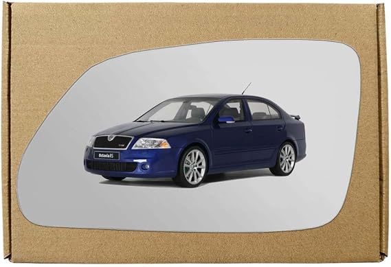 GAPlus Replacement Wing Mirror Glass Compatible with Skoda Octavia 2004-2009 Convex Left Passenger Near Side