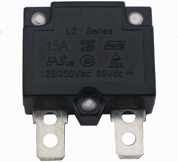 WELLYE 2Pcs 15A 125/250Vac 50Vdc Automatic Reset Relay Fuse Therma Switch Circuit Breaker Current Overload Protector Children Ride On Toy Car Accessories