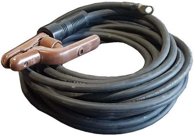 100' Ft 2/0 Welding Cable Lead with Stinger & Lug BLACK