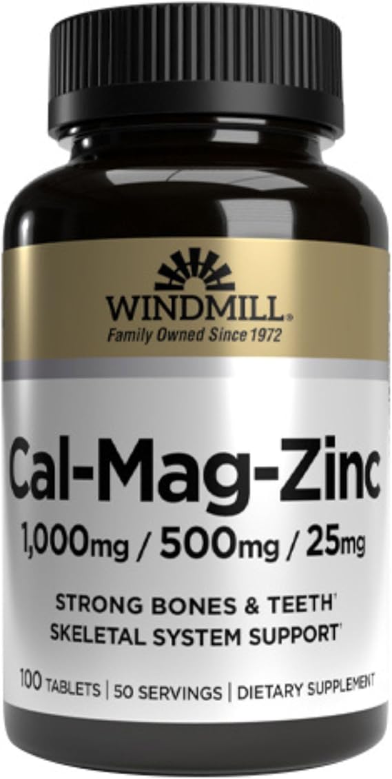 Windmill Calcium, Magnesium and Zinc Tablets 100 Tablets