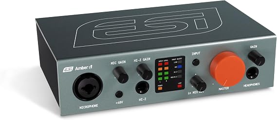 ESI Amber i1 Professional 24-bit / 192 kHz USB Audio Interface with 2 Inputs and 2 Outputs
