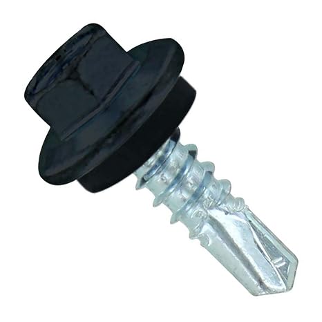 Fasteners Plus ST Fastening #12 x 3/4" Maxx Steelbinder Metal Roofing Screws - Black (Pack of 250)