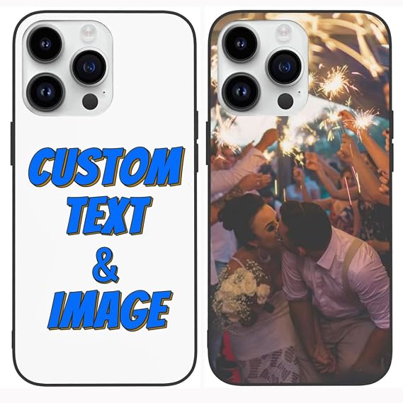 Custom Photo Phone Case Personalized Picture Design Your Own Collage Phone Cover for iPhone 15 14 13 12 11 Pro Max Mini Customized Full Protection TPU Cover for Friends Family Birthday Gifts (1-Image)