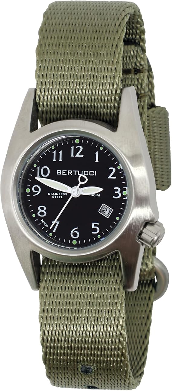 BERTUCCI M-1S Women's Field Watch | Field Drab Comfort-Webb Band | Classic Design | 18012