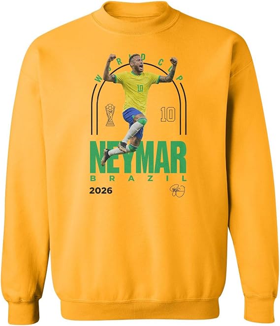 Brazil 10 Tribute Neymar Jr Graphic 2026 Fans Unisex Crewneck Sweatshirt
