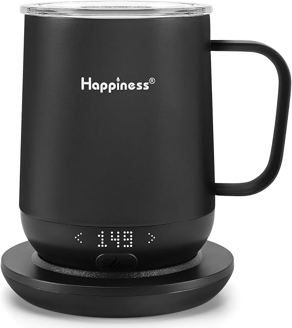 Happiness Self-Heating Coffee Mug,12oz Temperature Control Smart Cup