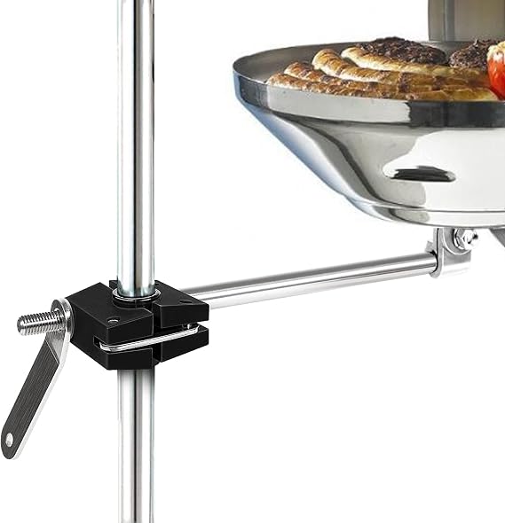 Round Rail Grill Mounting Hardware Kit for Standard 7/8" or 1" Rails, Compatible with All Kettles Grill A10-080