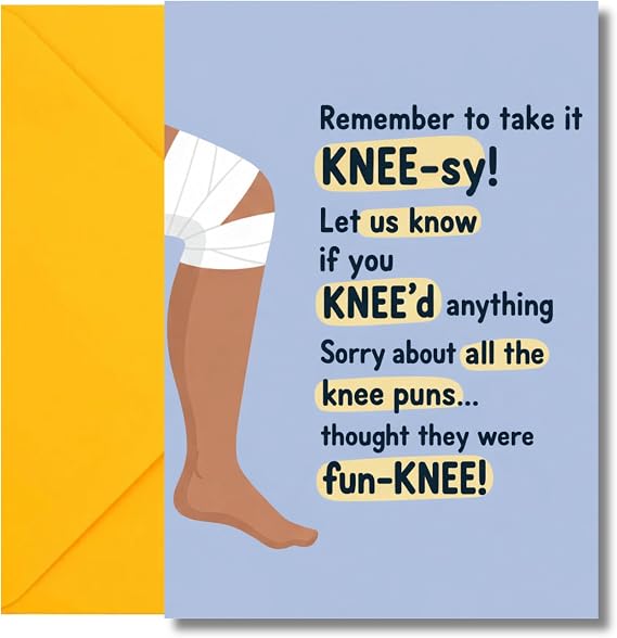 LimaLima After Knee Surgery Speedy Recovery Card Funny Operation Gift For Women & Men 