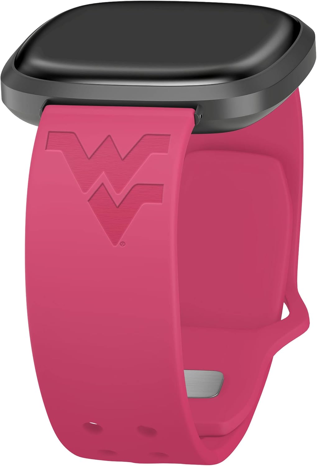 Affinity Bands West Virginia Mountaineers Engraved Silicone Sport Band Compatible with Fitbit Versa 3 and Sense