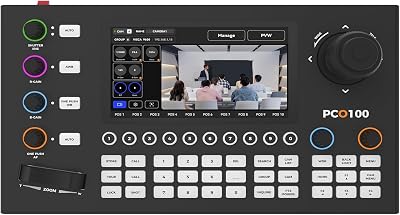 SPROLINK PTZ Camera Controller PoE Enable Powered 4D Precision Joystick, NDI Technology Up to Control 255 Pieces for Church Live Streaming, Education,Exhibition Venues and Other Small Events.