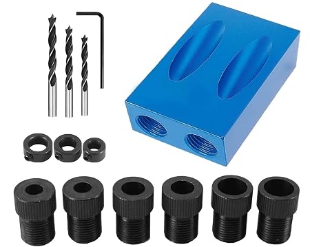 Pocket Hole Jig Dowel Drill Joinery Kit Carpenters Wood Woodwork Guides Joint Angle Tool Carpentry Locator Craft DIY Woodworking Wood 14Pcs