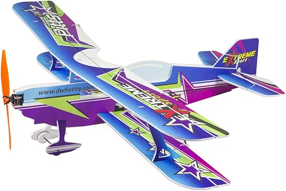 Viloga Mini RC Plane Kit PP Foam Airplane, 450mm Wingspan Pitts 3D Aerobatic Biplane Model Kit to Build for Adults, DIY Sport Airplane for Indoor & Park Flyer (KIT)