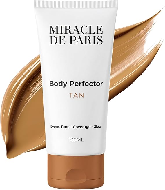 Body Perfector for Flawless Legs, Waterproof Leg, Body Makeup & Transfer-Proof Coverage to Conceal Veins & Spots with a Natural Glow, for All Skin Types (Tan)