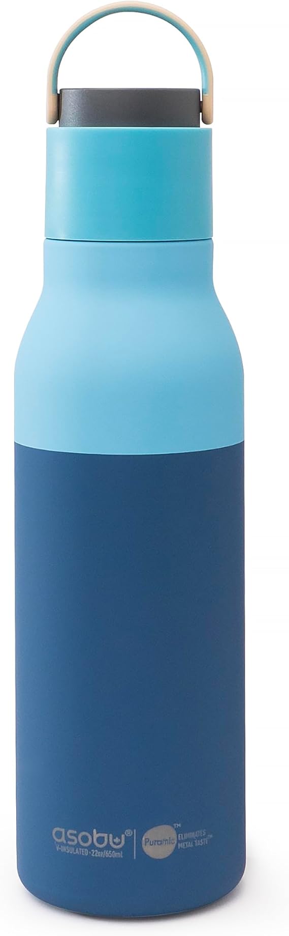 Metro Water Bottle, Double Lined Insulated Water Bottle with Pop-Up Straw and Handle, Keeps Drinks Cold for 24hrs Sleek Durable Design for Stylish Hydration 22oz/650ml, BPA Free
