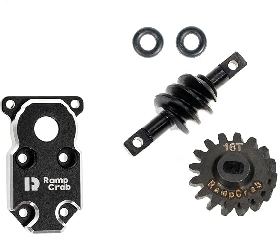 RampCrab Diff Gear & Diff Cover for SCX24 Axle in the Middle, 6X6 Conversion kit for 1/24 RC Crawler Car, Upgrades Parts for SCX24 AX24