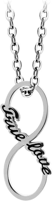 555Jewelry Stainless Steel True Love Infinity Pendant Necklace for Women