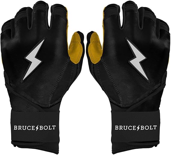 BRUCE BOLT Original Series Long Cuff Batting Gloves - Multiple Colors - Adult & Youth Sizes