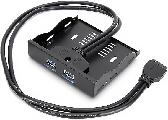 FFD2USB N02 Floppy Front Panel 3.5inchs Computer Case Floppy Bay 19 Pin to 2 Interface USB3.0 Floppy Dirve Panel PC Computer Case Front Bay