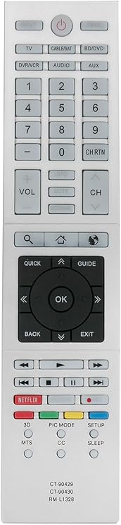 Replaced Remote fit for Toshiba 4K Smart TV CT-90428 58L7350U 65L7350U 39L4300U 50L4300U 50L7300U 58L7300U 65L7300U 58L9300 84L9300G 50L4300U 58L7300U 65L7300UM 39L4300U 58L4300U 50L7300U 32L4300