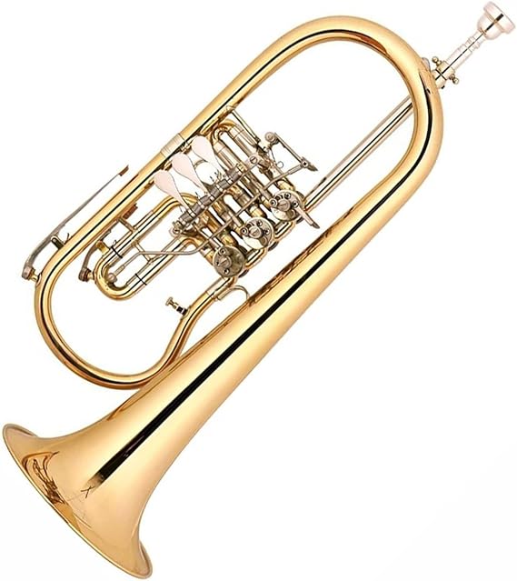Trumpet Set for Rotary Piston Flugel Horn Trumpet Wind Instrument Bb Trumpet Instrument Standard Sound