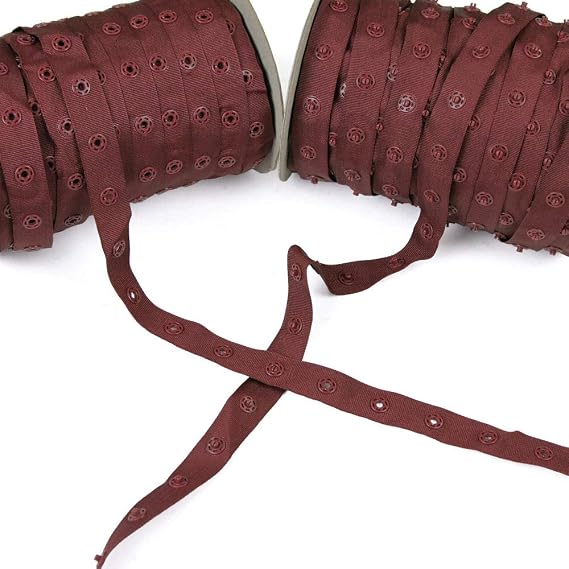 Silva "Single" Snap Tape, Burgundy, Sold by the Yard