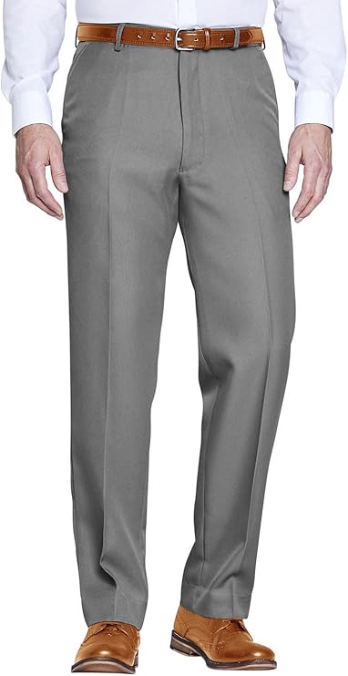 Chums Men's Elasticated Pants with Hidden Stretch Fit Waist Smart Formal Comfortable Golf Slacks