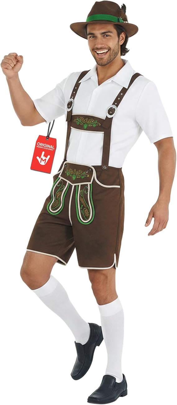 fun shack Lederhosen Men Costume, Bavarian, Oktoberfest Outfits Men