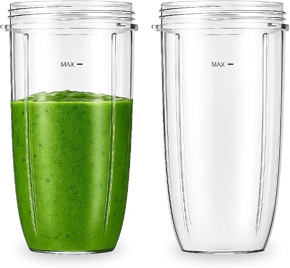 2-Pack 32 oz Blender Cups Fit for Nutribullet 600W and 900W Series Blender