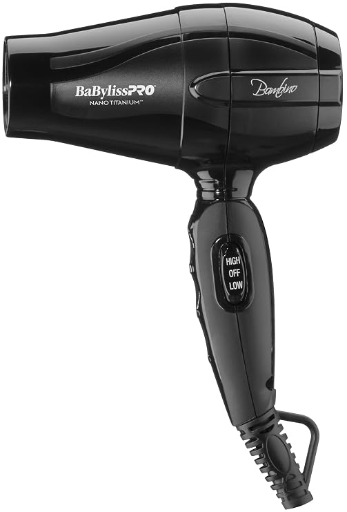 BaBylissPRO Nano Titanium Bambino Compact Dryer, 1 Count (Pack of 1)