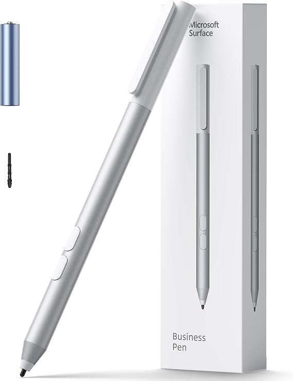 Microsoft Surface Pen - Precision Bluetooth Stylus, Long Battery Life, Customizable, Platinum for Surface Pro 11, 10, 7+, Go, Laptop, Book, Studio