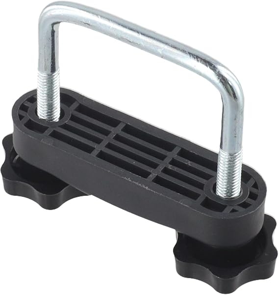 Roof Rack Clamp U-Bracket with Locking Nut for Roof Box Mounting – Removable Rod, 6 cm & 8 cm Sizes, Heavy-Duty Metal and PP Construction, Fit for Car(6 CM)
